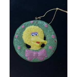 Vintage Big bird wreath ornament muppets christmas 1988